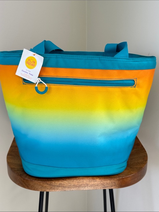 Target Handbags - Ombre Blue & Orange Cooler Tote - Insulated Beach Bag, NWT